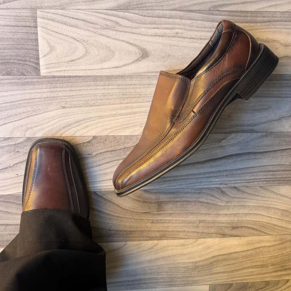 Jarman Brown Leather Dress Loafers Shoes